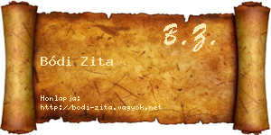 Bódi Zita névjegykártya
